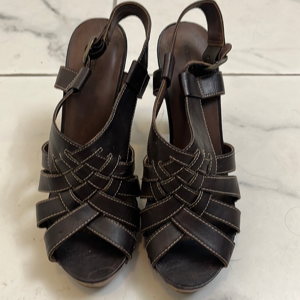 Leather heels